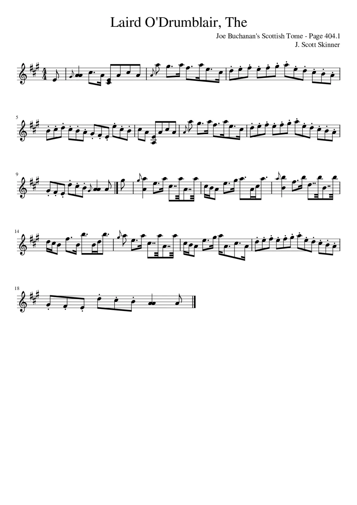 The Laird O'Drumblair - Page 1