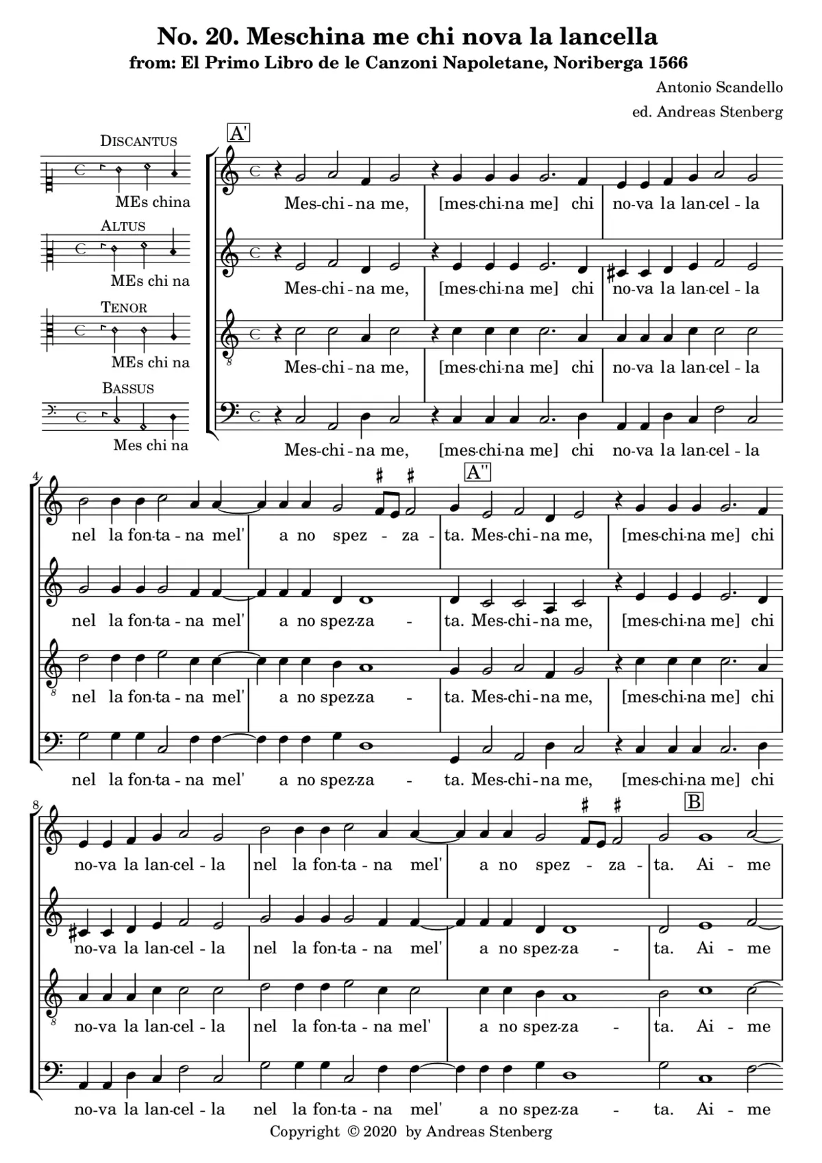 Meschina me chi nova la lancella - Page 1
