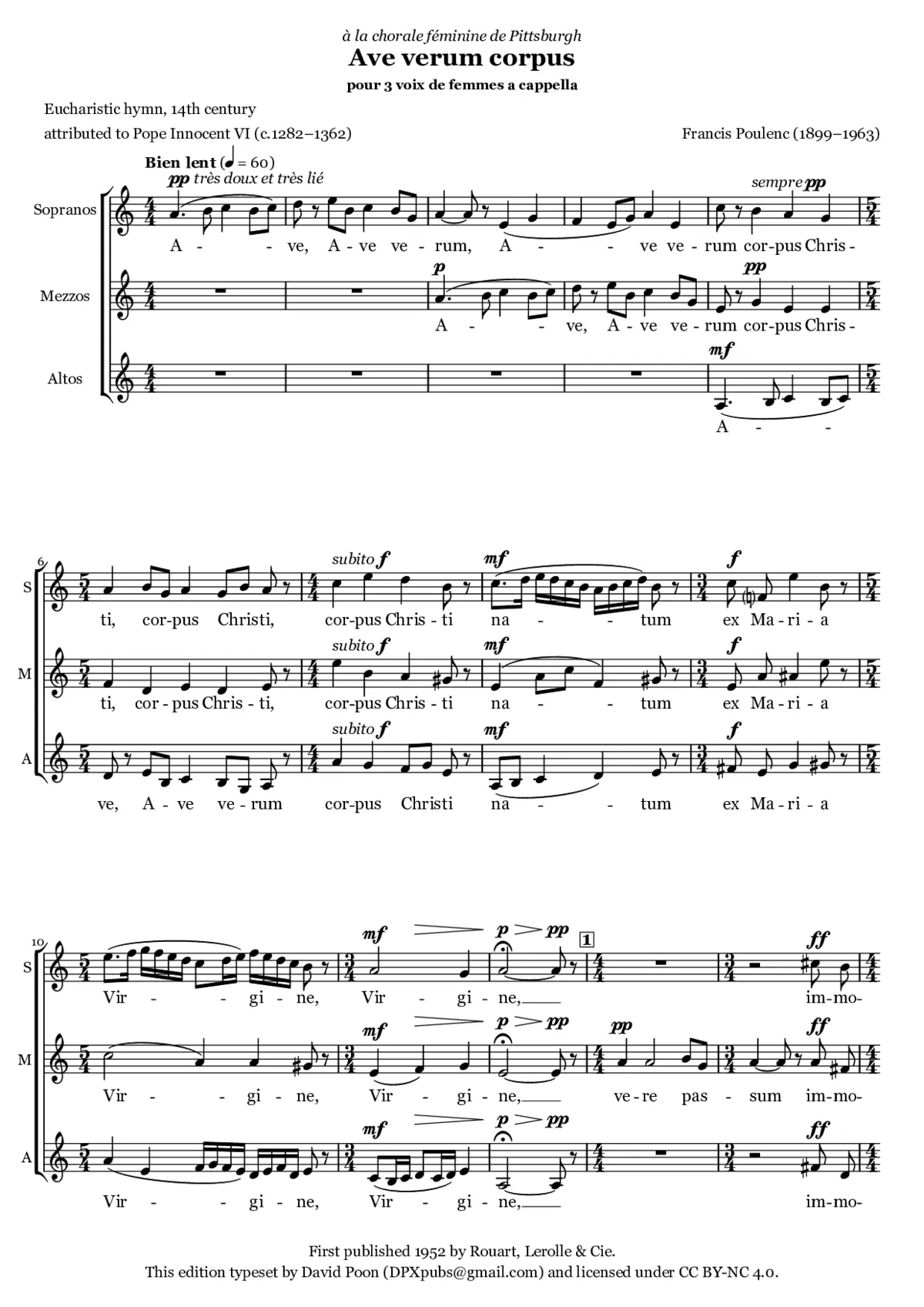 Ave verum corpus - Page 1
