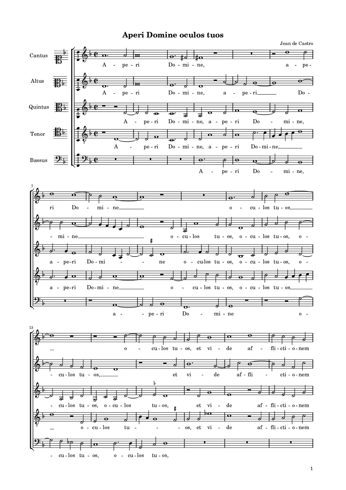 Aperi Domine oculos tuos - Page 1