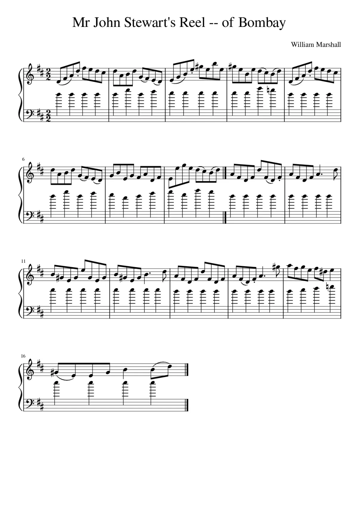 Mr John Stewart's Reel -- of Bombay - Page 1