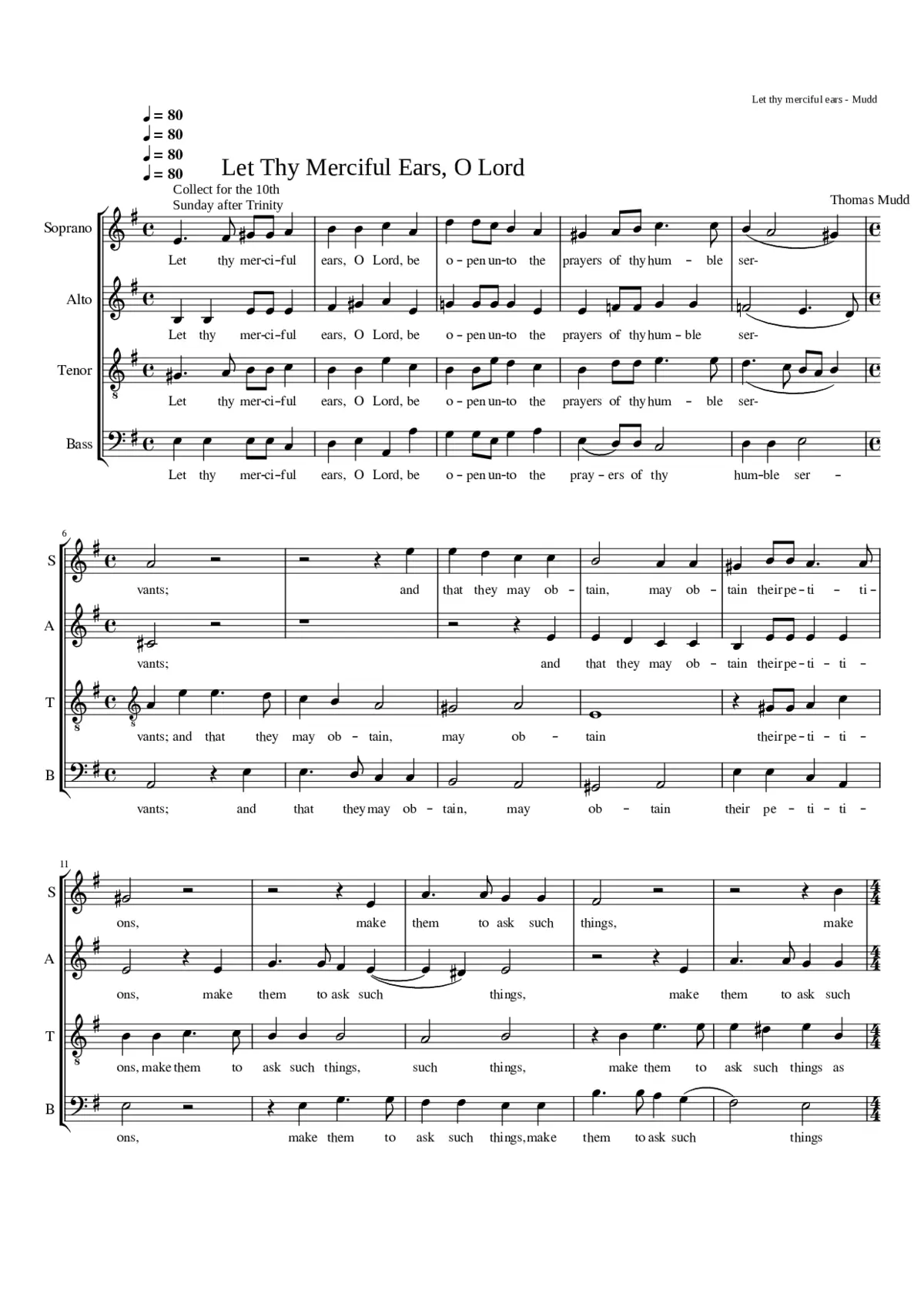 Let thy merciful ears - Page 1