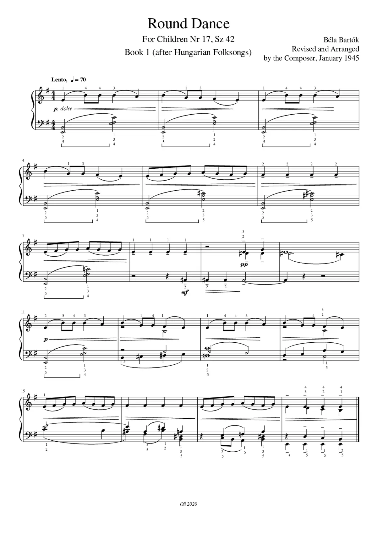 For Children Sz.42 - Page 1