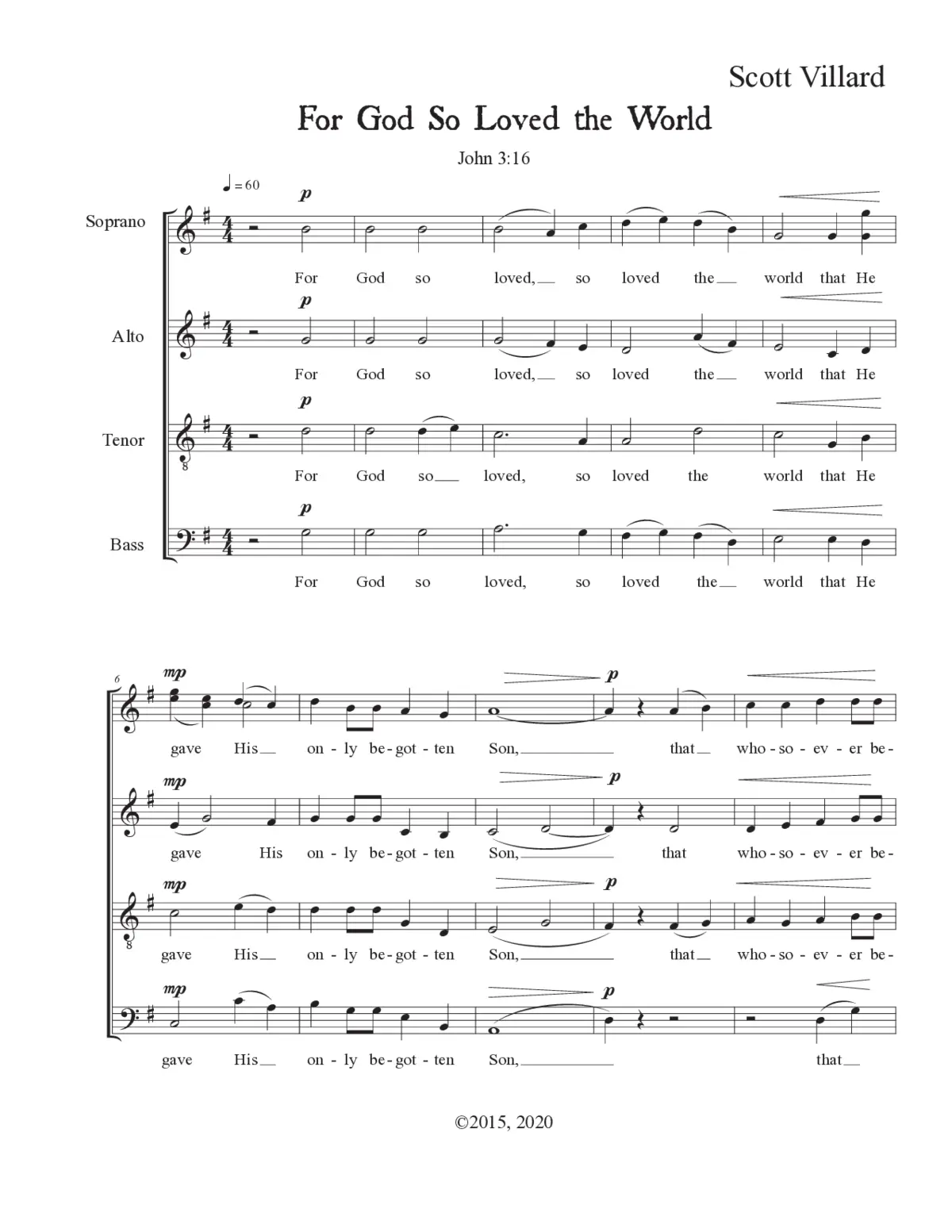 For God so loved the world - Page 1