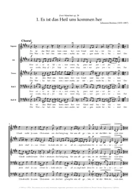 Es ist das Heil uns kommen her, Op. 29, No. 1