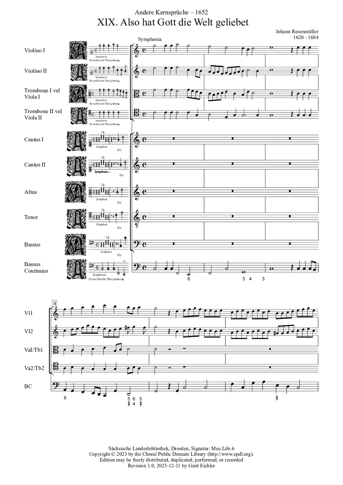 Also hat Gott die Welt geliebet - Page 1