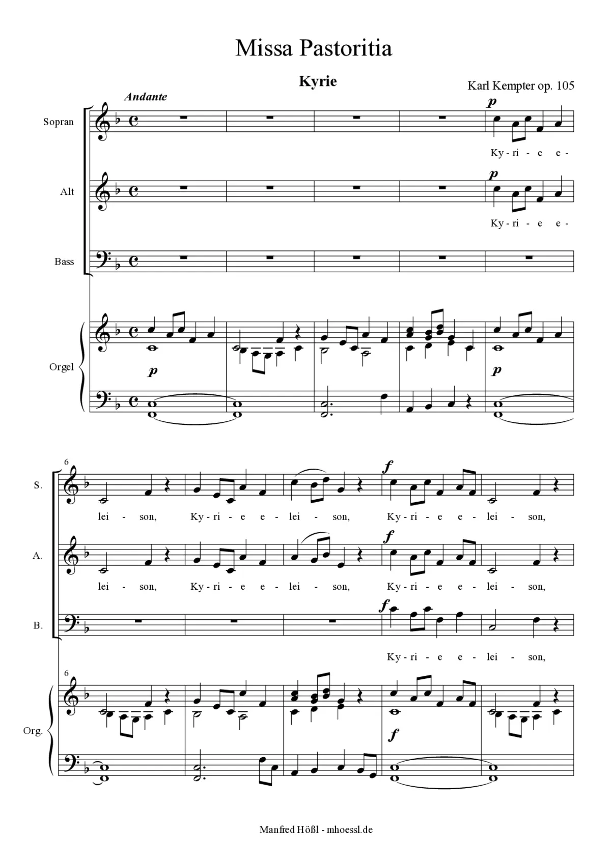 Missa Pastoritia in F - Page 1