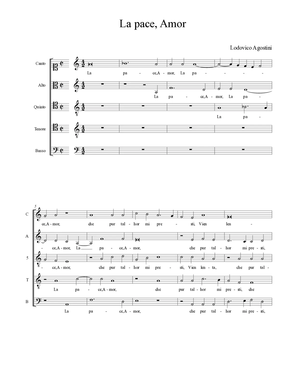 La pace, Amor - Page 1