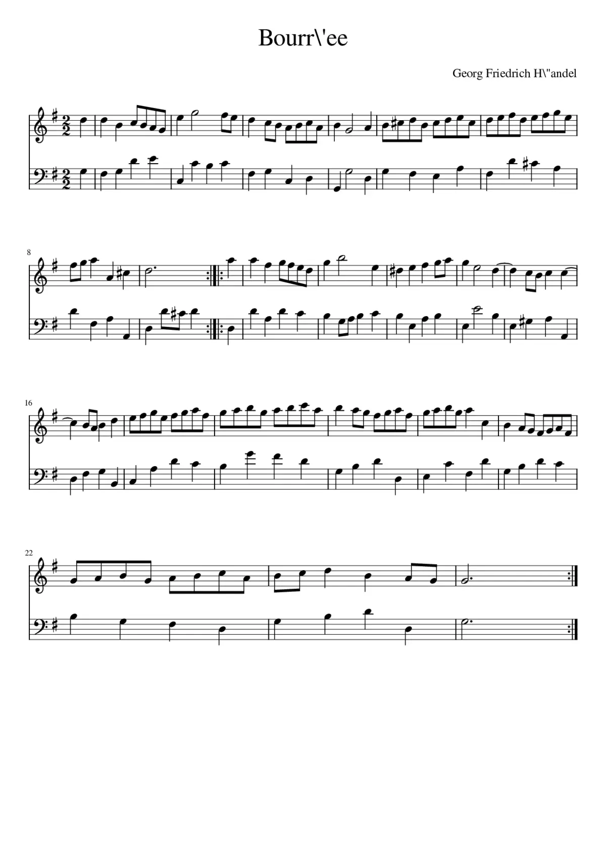 Bourr\'ee - Page 1