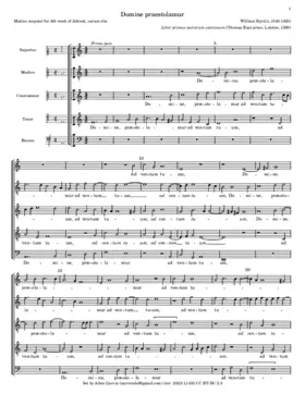 Domine praestolamur - Veni Domine noli tardare