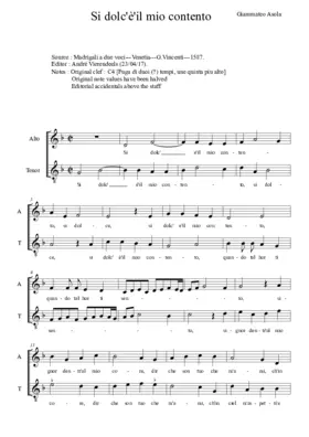 Si dolc' è il mio contento