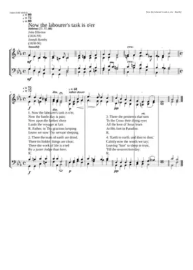 Now the labourer's task is o'er