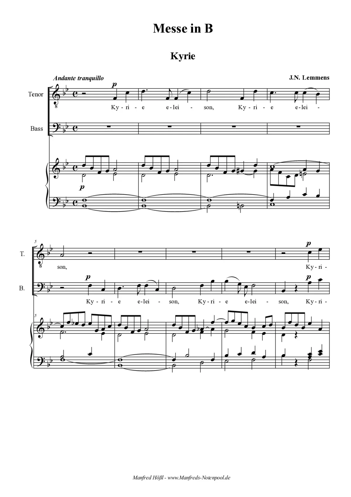 Missa in B for TB - Page 1