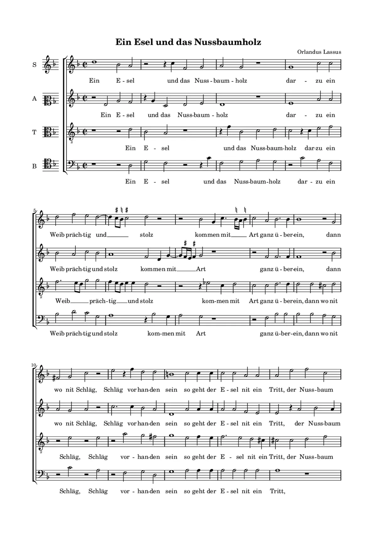 Ein Esel und das Nussbaumholz - Page 1