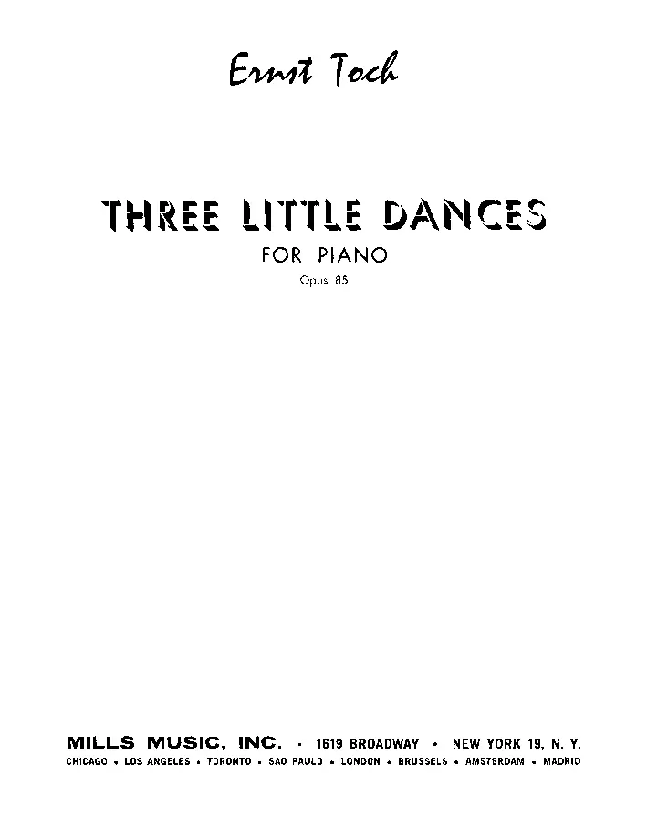 3 Little Dances - Page 1