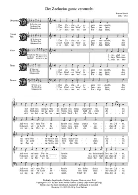 Zacharias war ganz verstummt