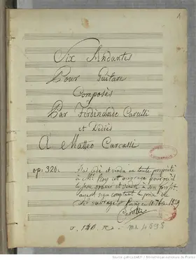 6 Andantes pour Guitare