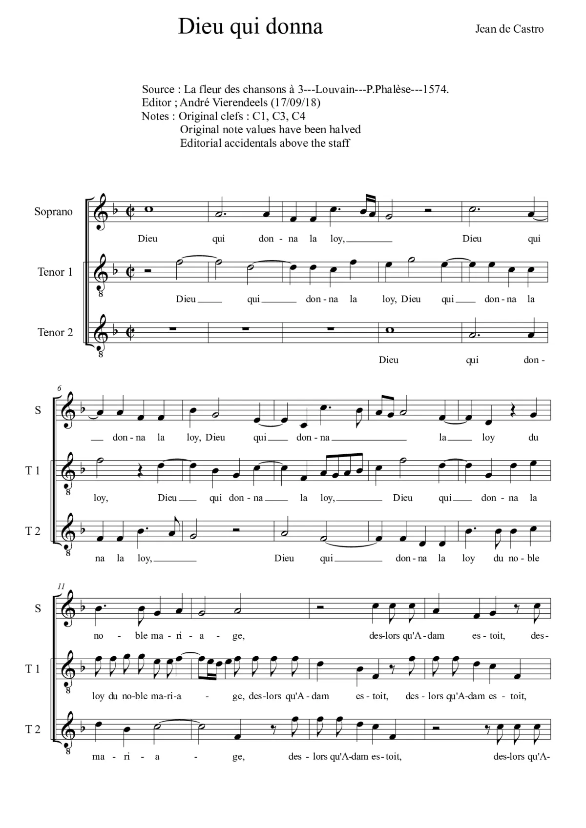 Dieu qui donna - Page 1