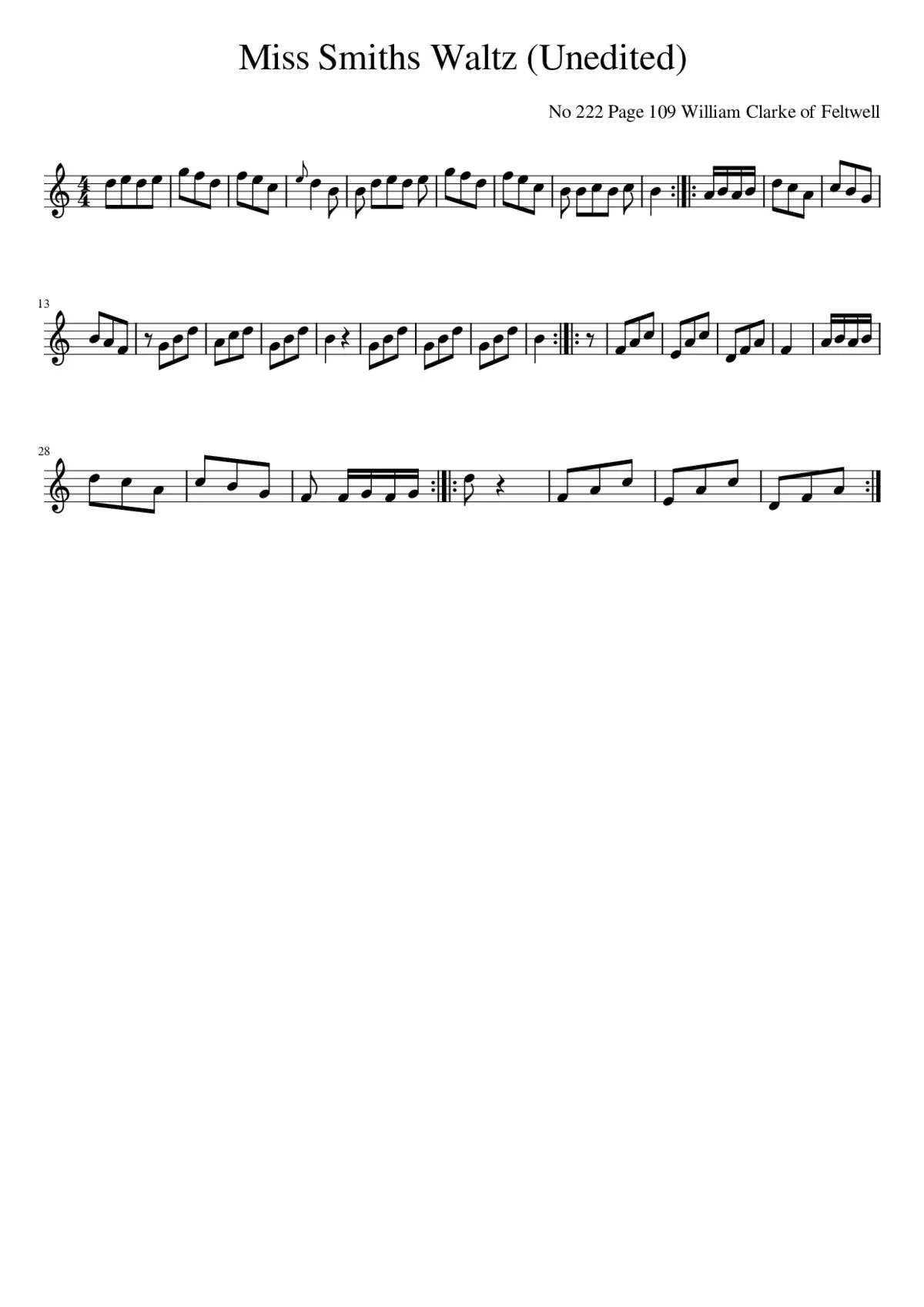 Miss Smiths Waltz (Unedited) - Page 1