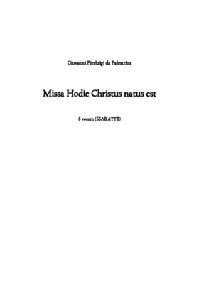 Missa Hodie Christus natus est