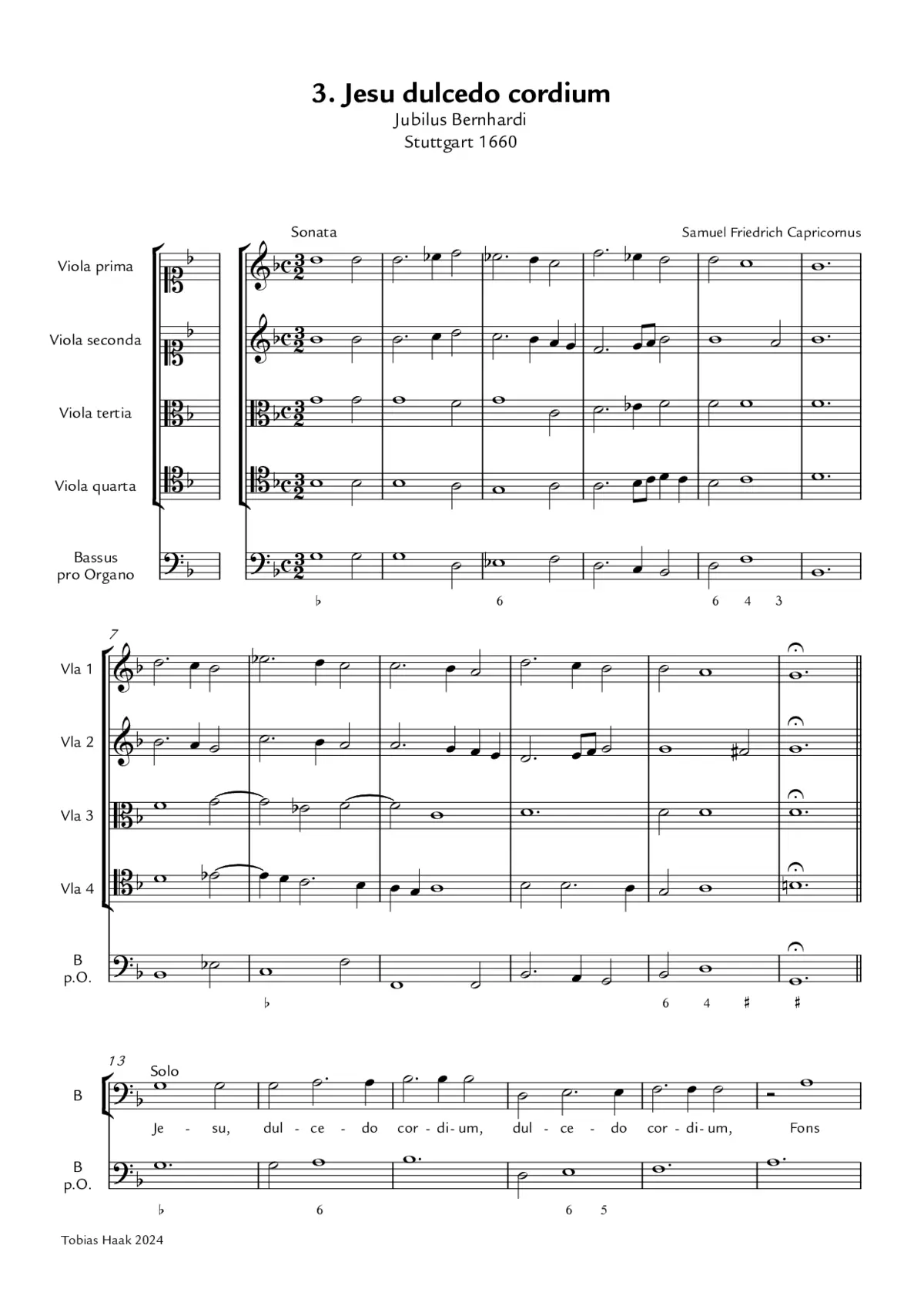 Jesu dulcedo cordium - Page 1