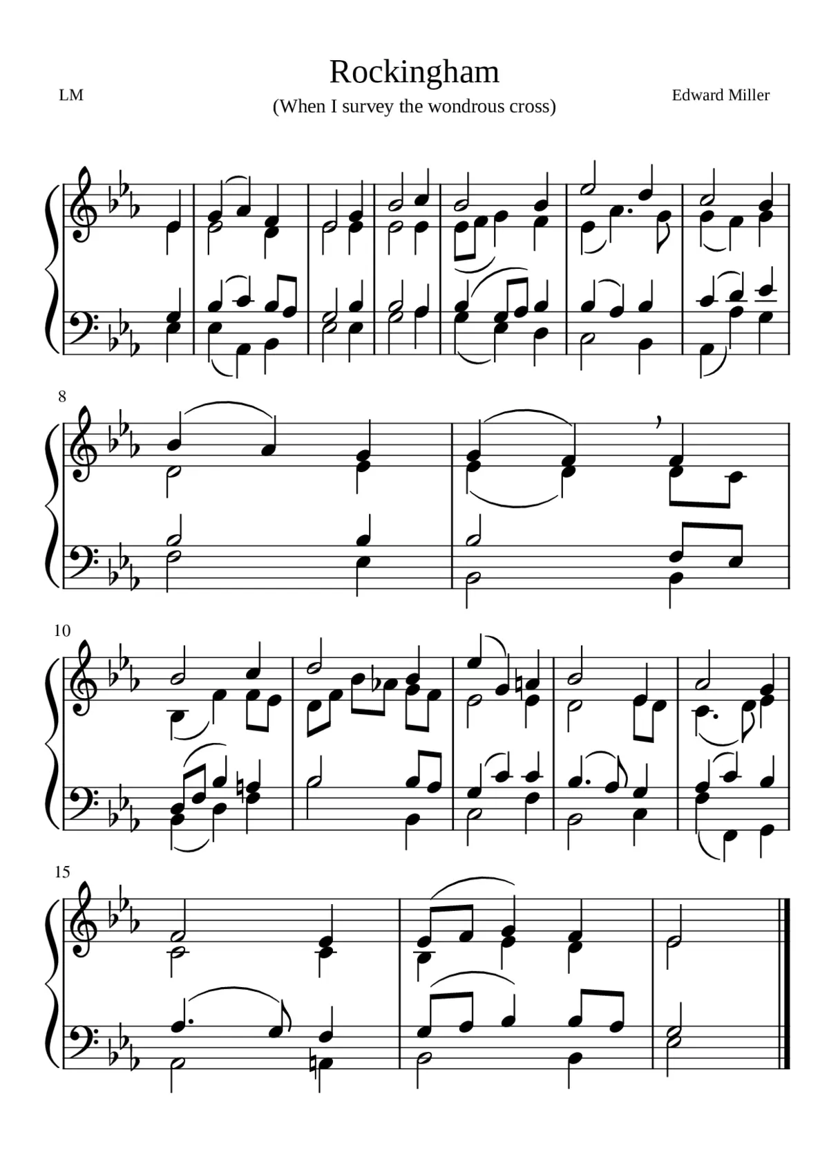 when i survey the wondrous cross - Page 1