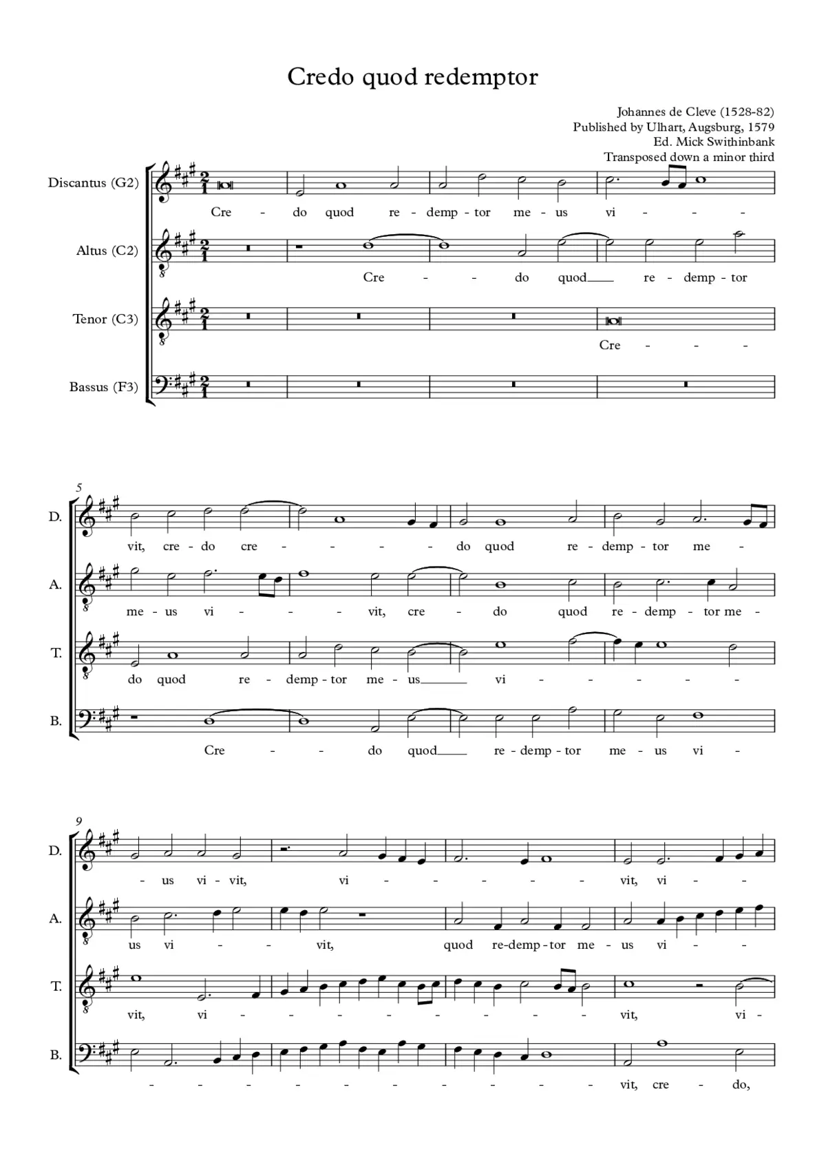 Credo quod redemptor meus vivit - Page 1