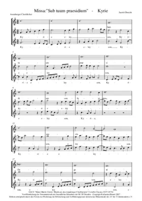 Missa Sub tuum praesidium