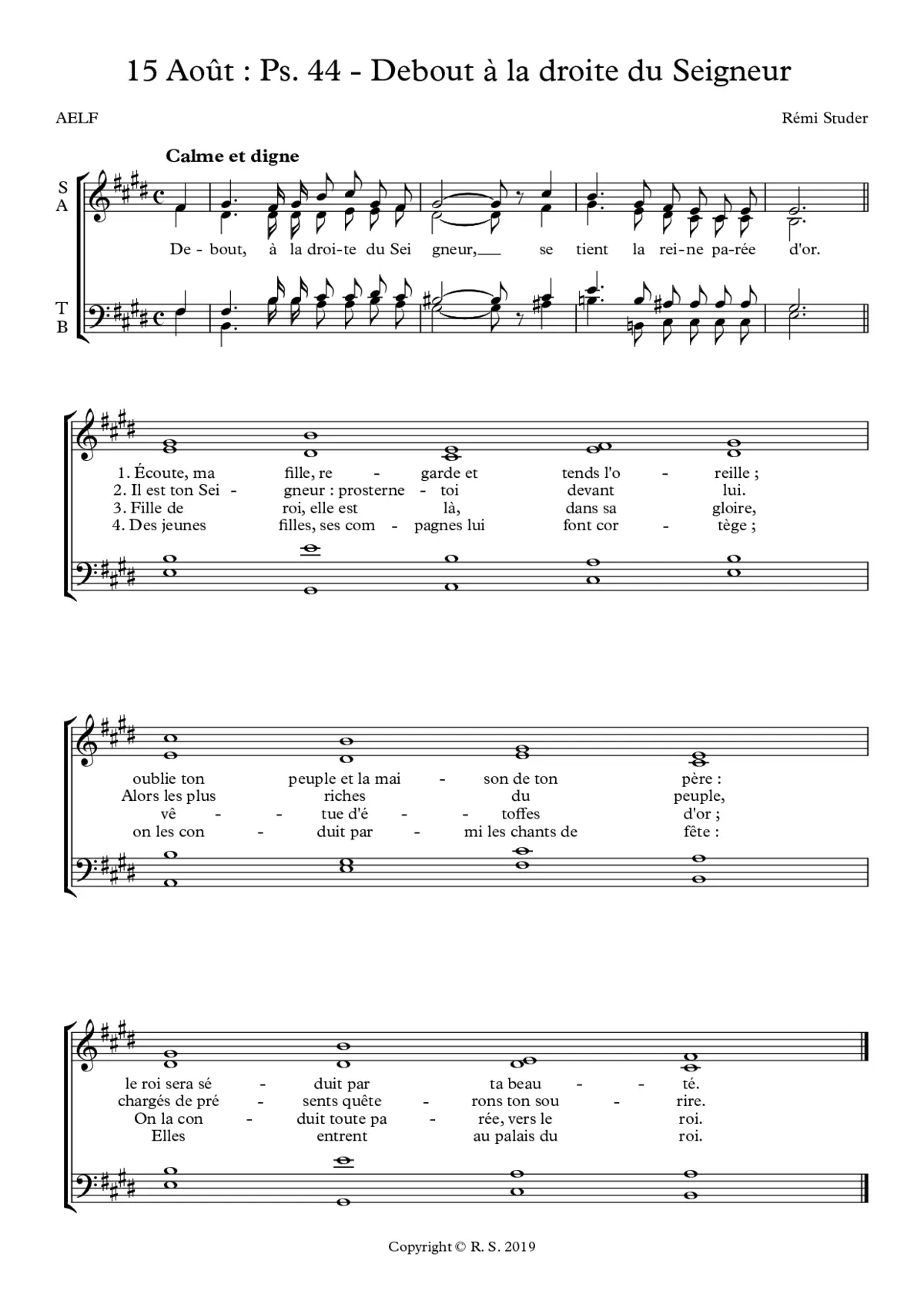F - Assomption : Psaume et Acclamation - Page 1