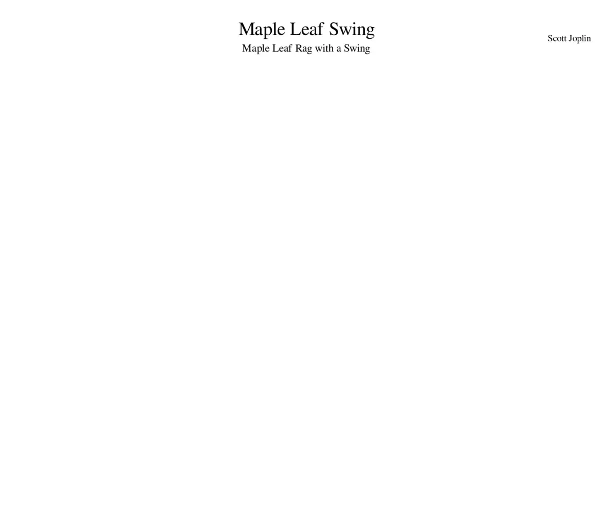 maple leaf rag - Page 1