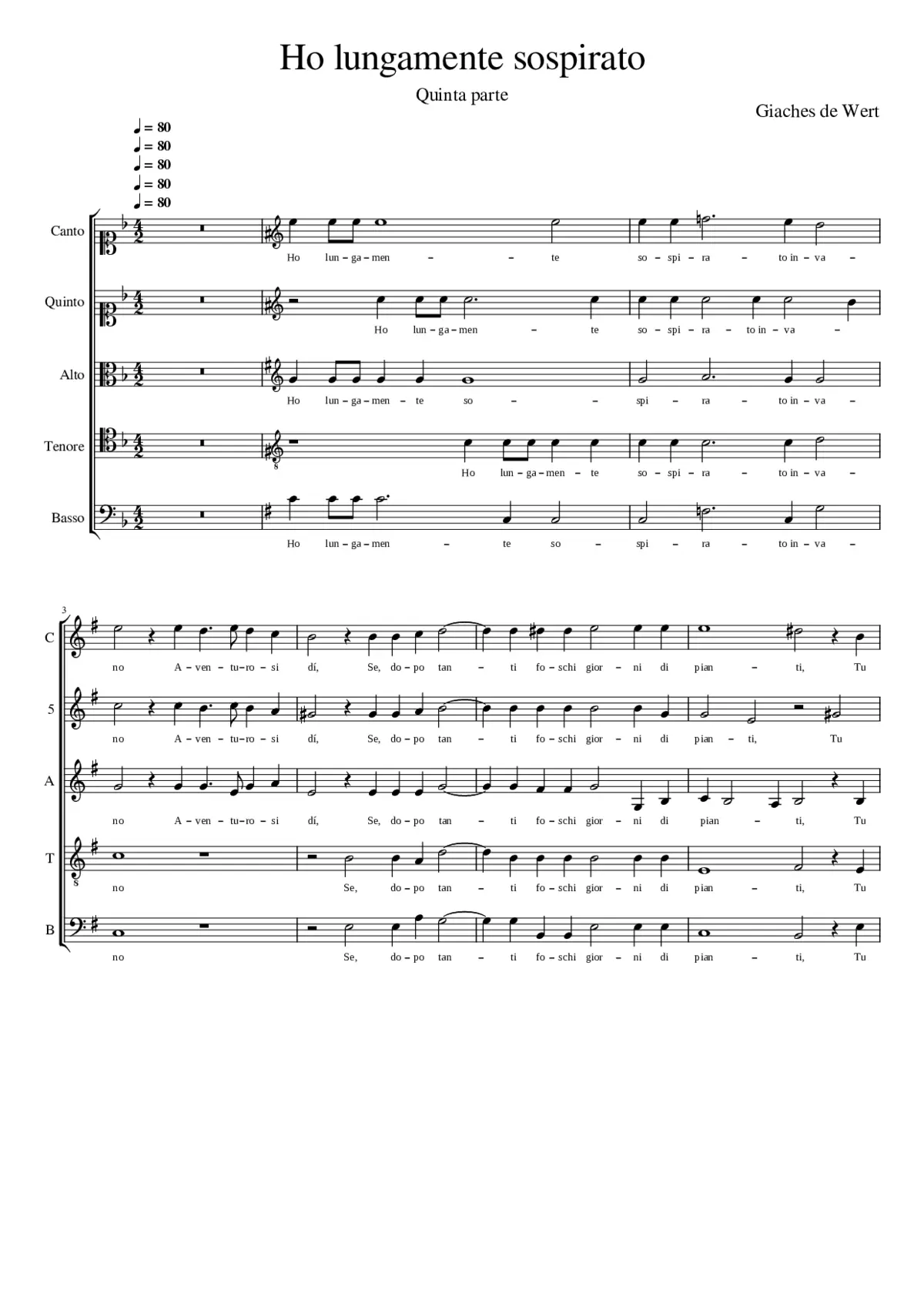 Ho lungamente sospirato (Quinta parte) - Page 1