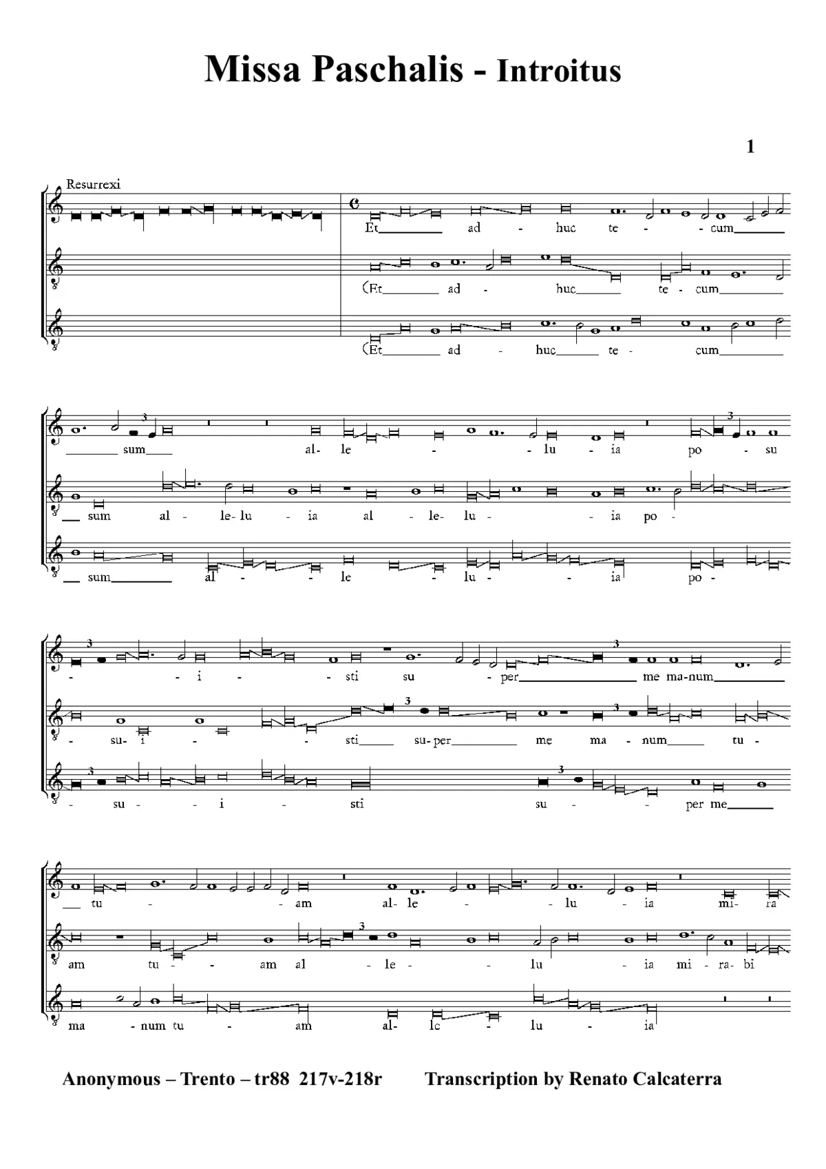 Missa Paschalis - Proprium - Page 1
