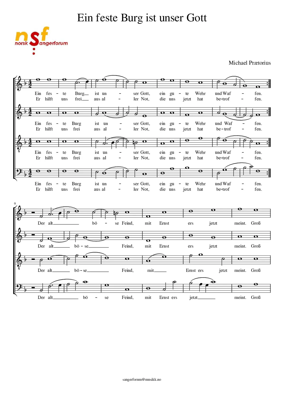 Ein feste Burg (3vv-2CLIV) - Page 1
