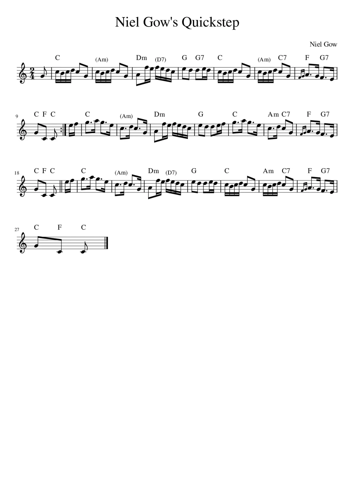 Niel Gow's Quickstep - Page 1