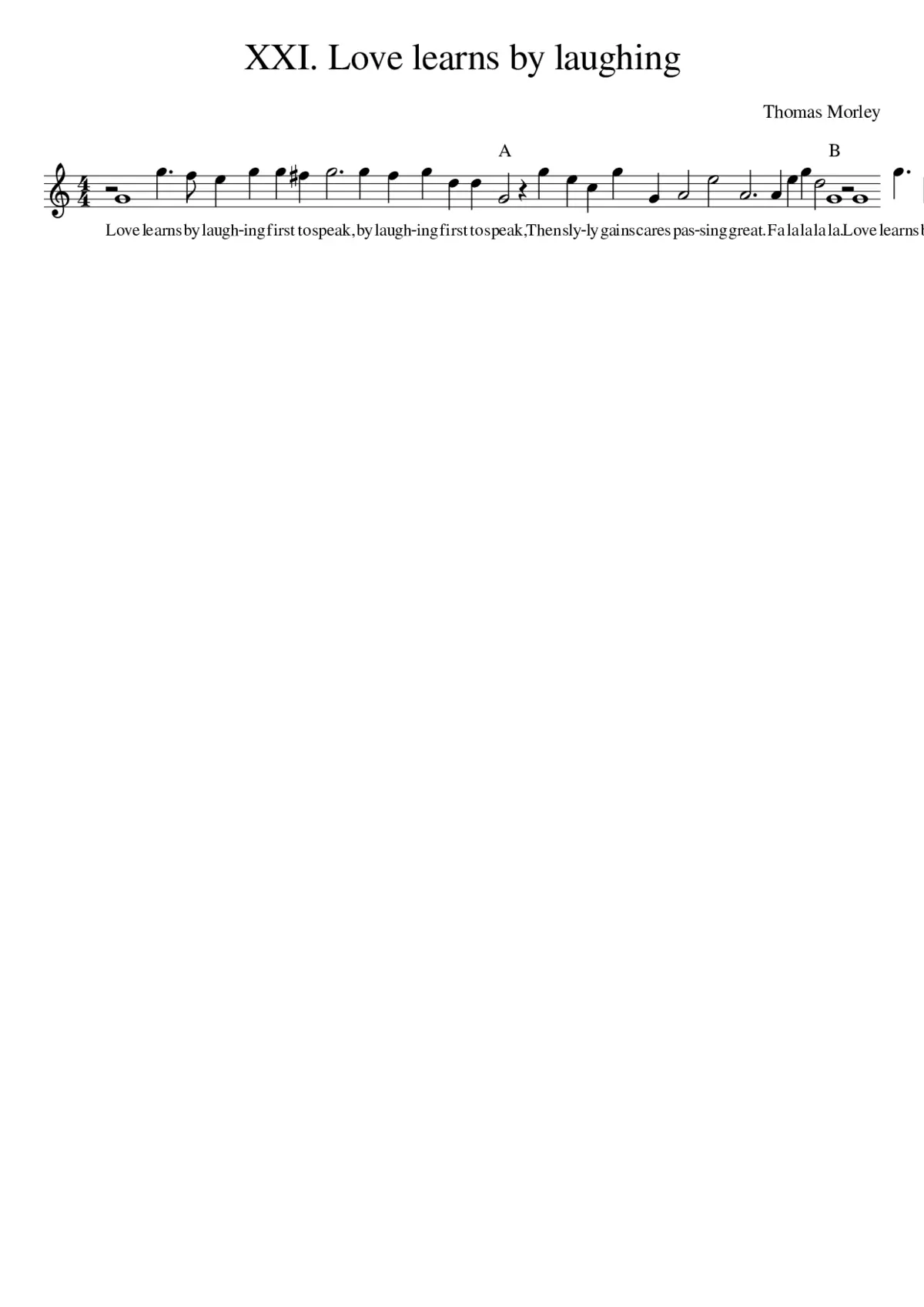 XXI. Love learns by laughing - Page 1