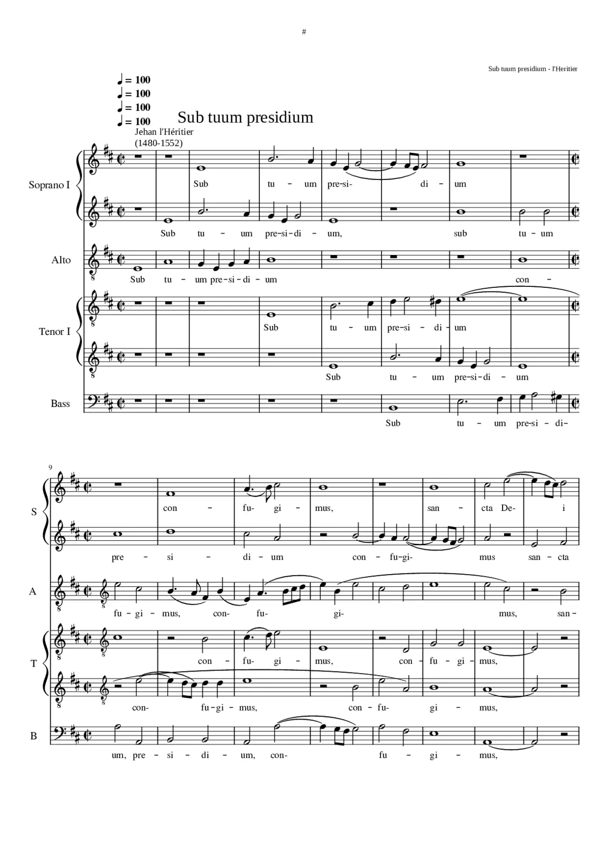 Sub tuum presidium - Page 1