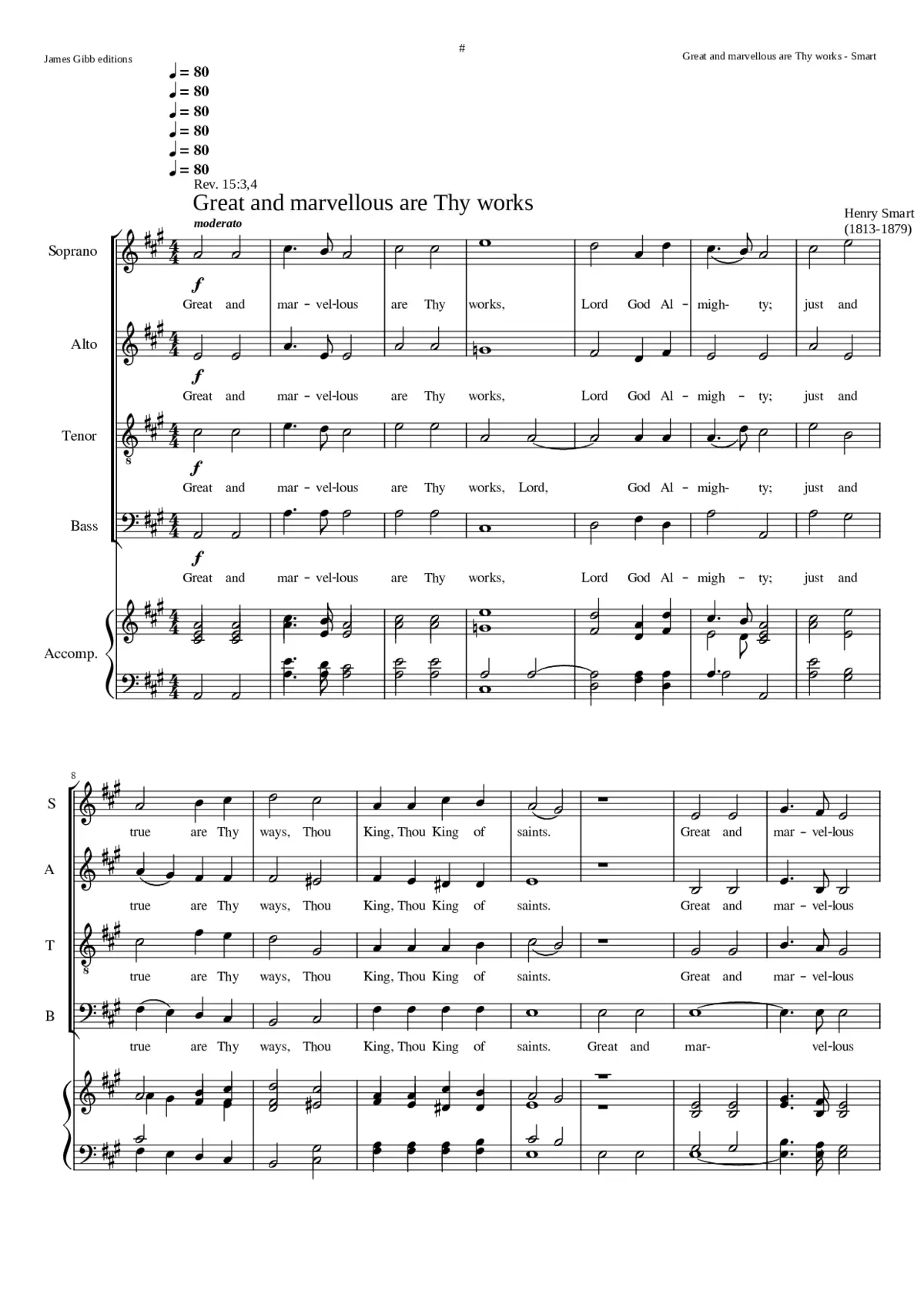 Great and marvellous are thy works - Page 1