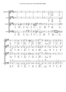 O come let us lift up our voice