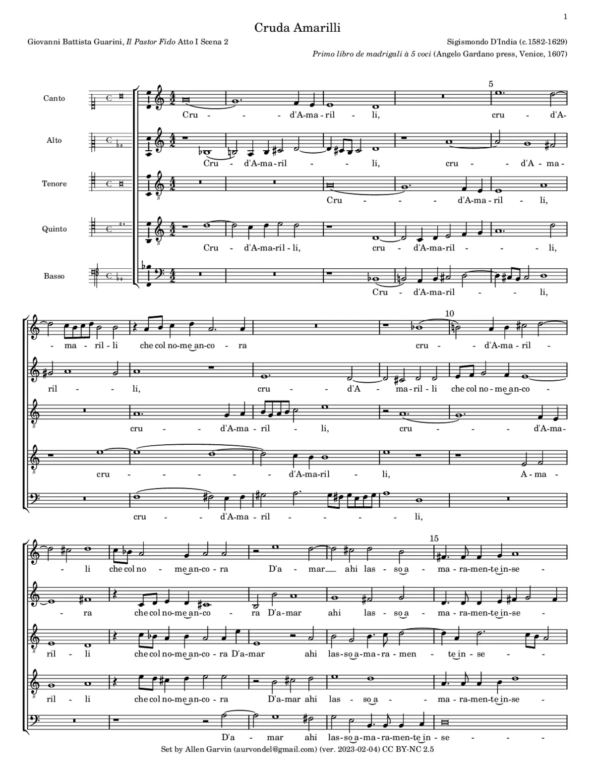 Cruda Amarilli - Page 1