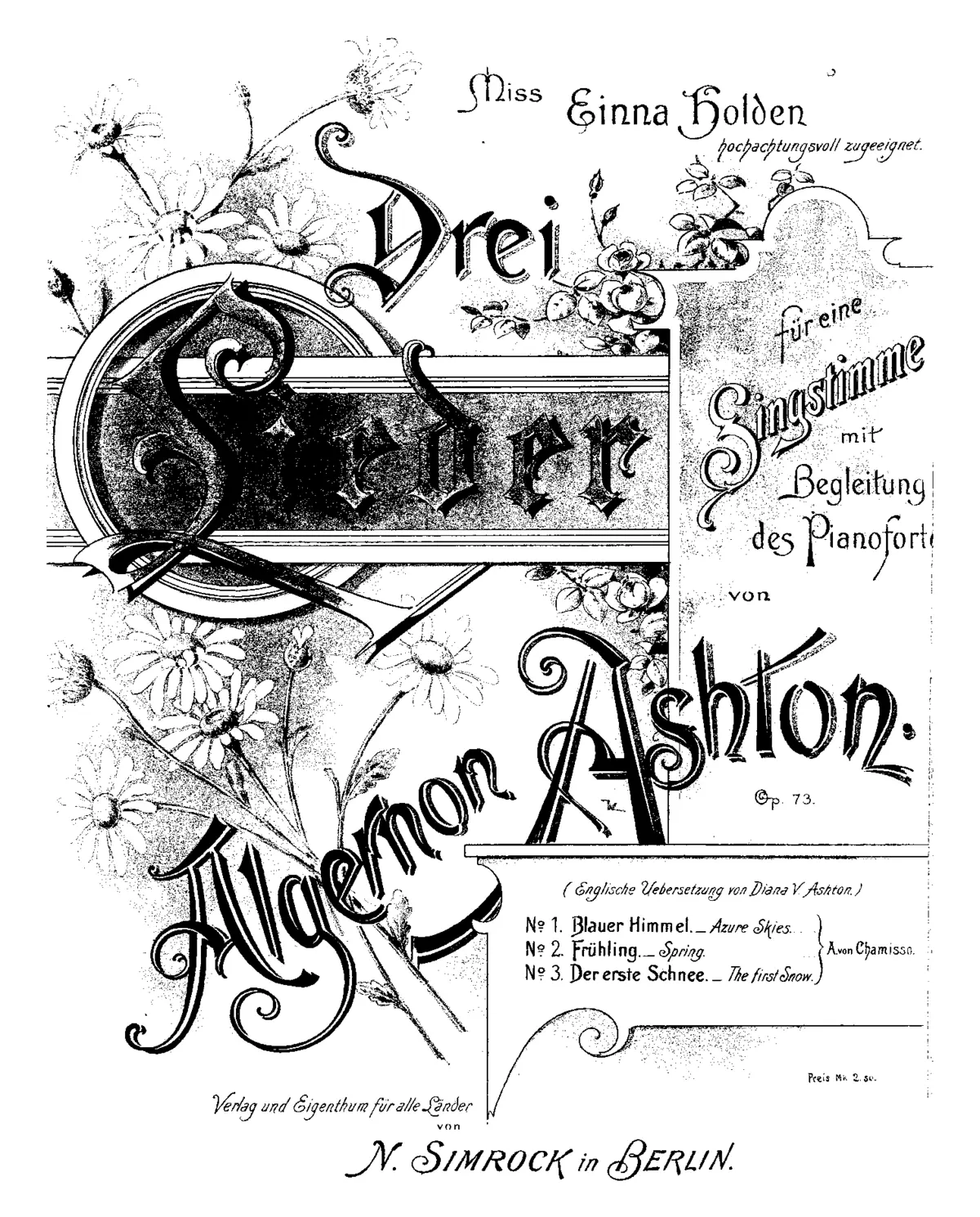 3 Lieder - Page 1