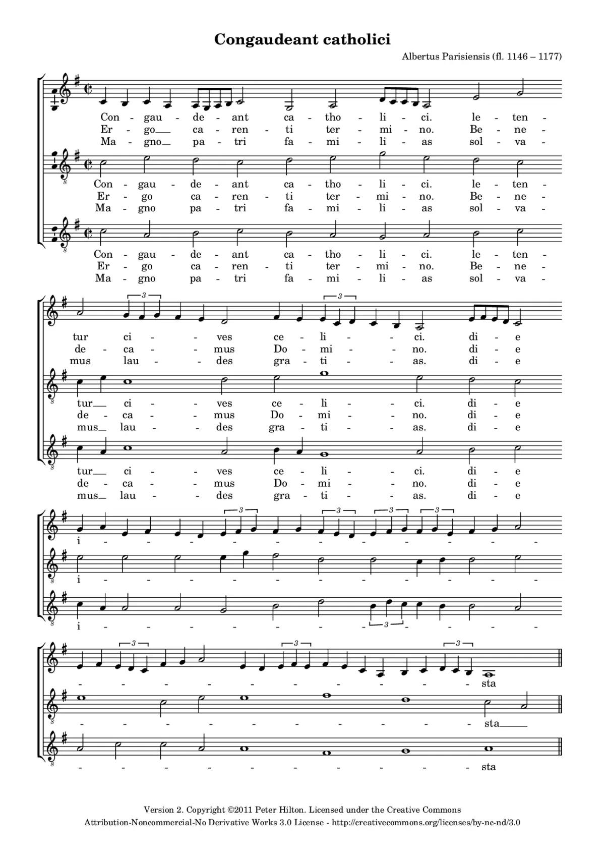 Congaudeant catholici - Page 1