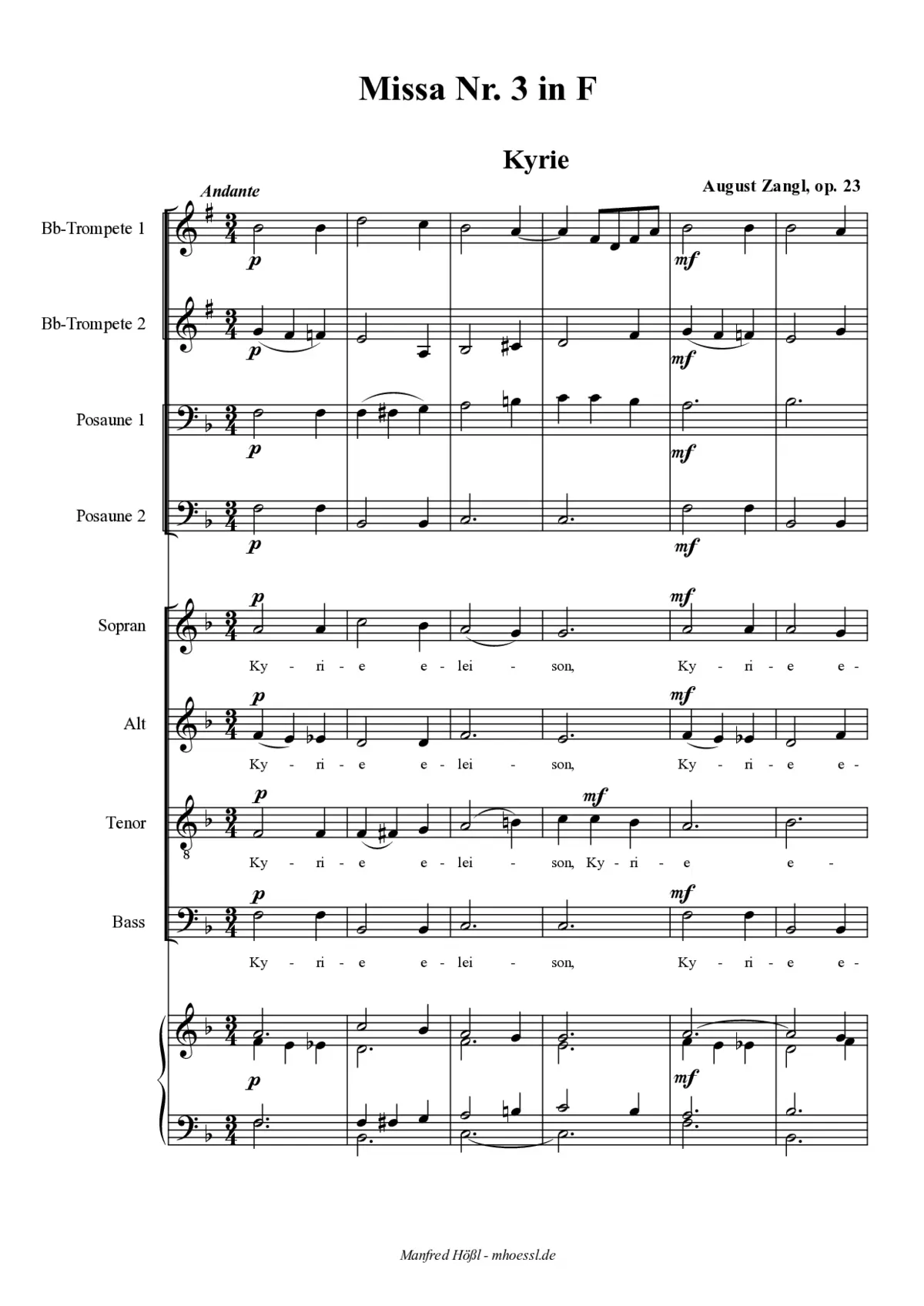 Missa No. 3 in F - Page 1