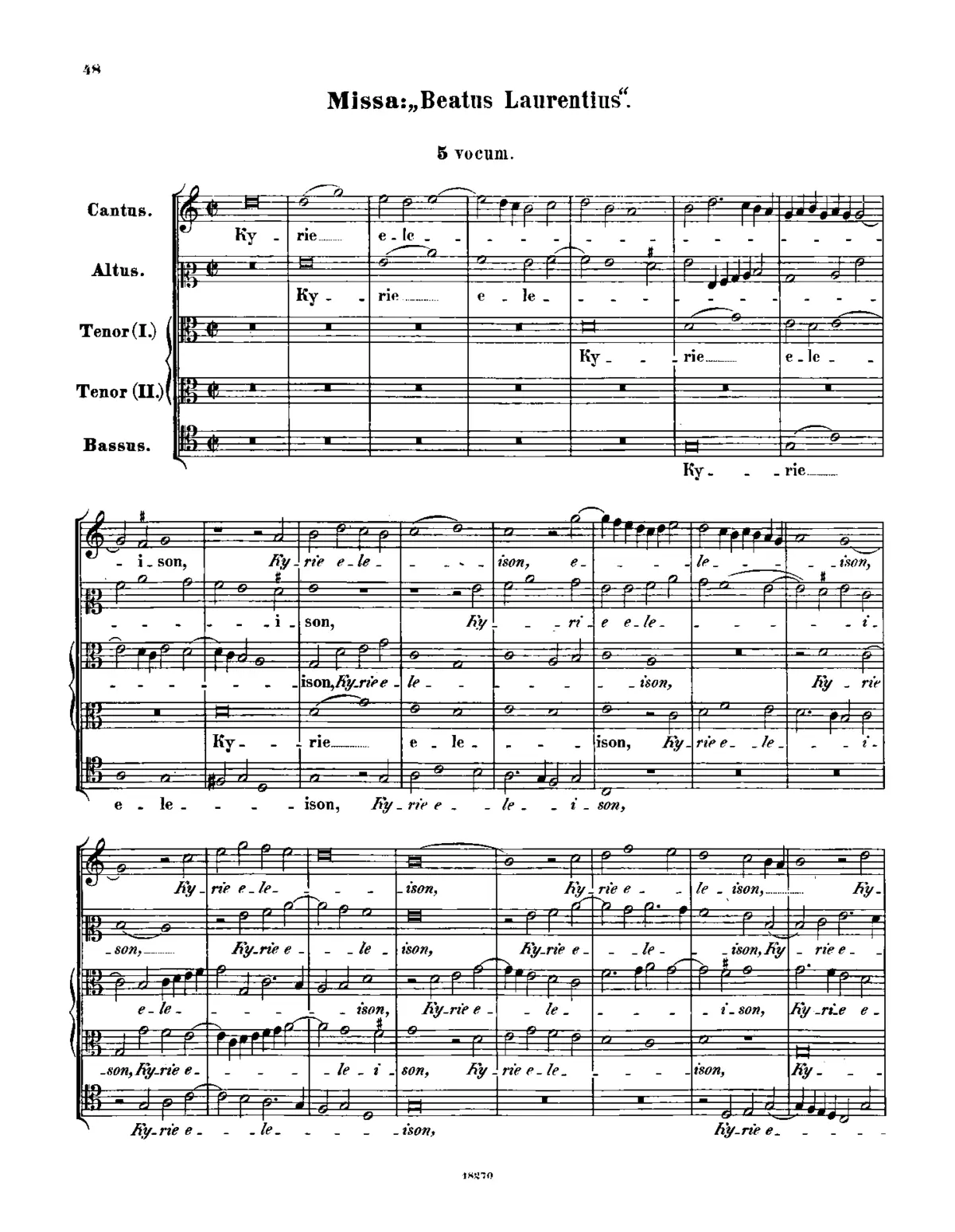 Missa Beatus Laurentius - Page 1