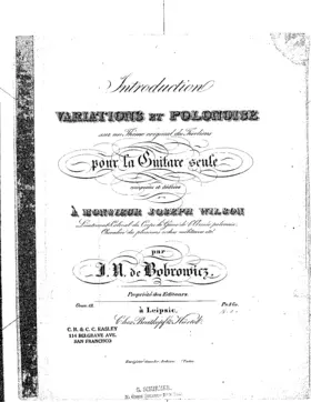 Introduction, Variations, et Polonoise sur un Theme original des Tiroliens pour la Guitare seule