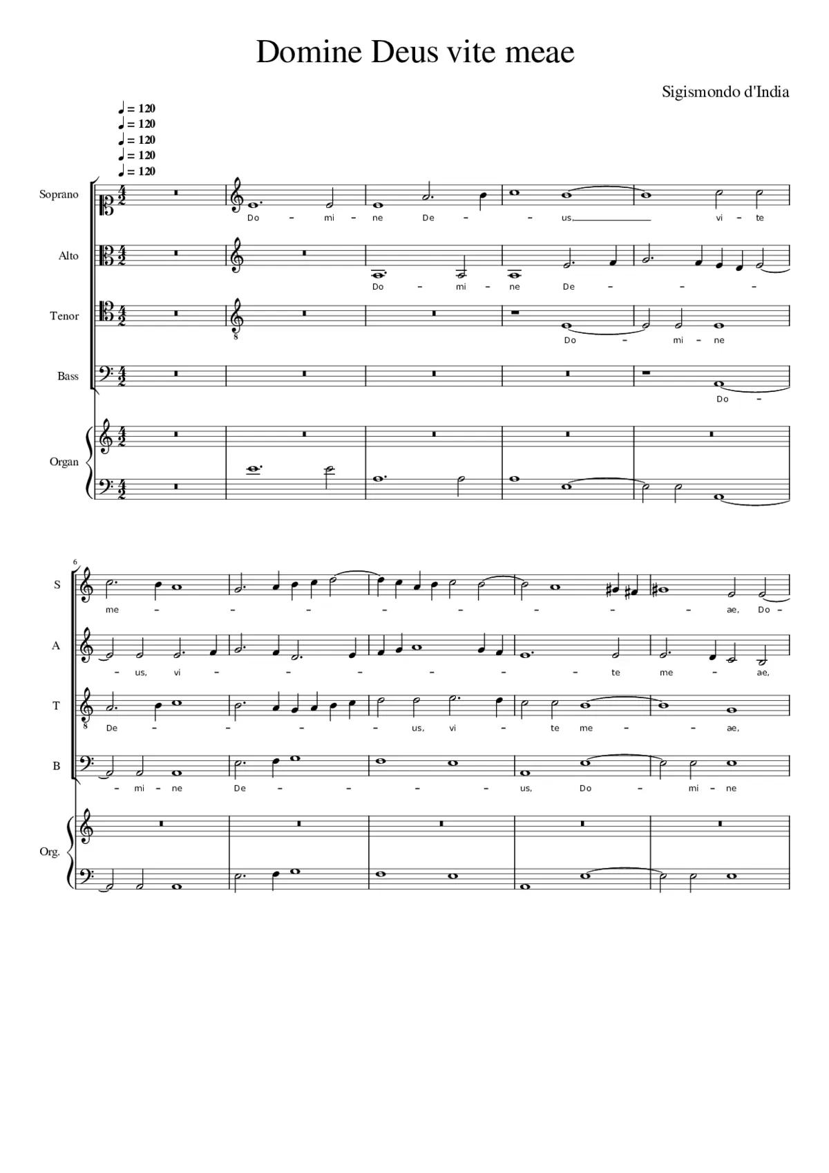 Domine Deus vite meae - Page 1