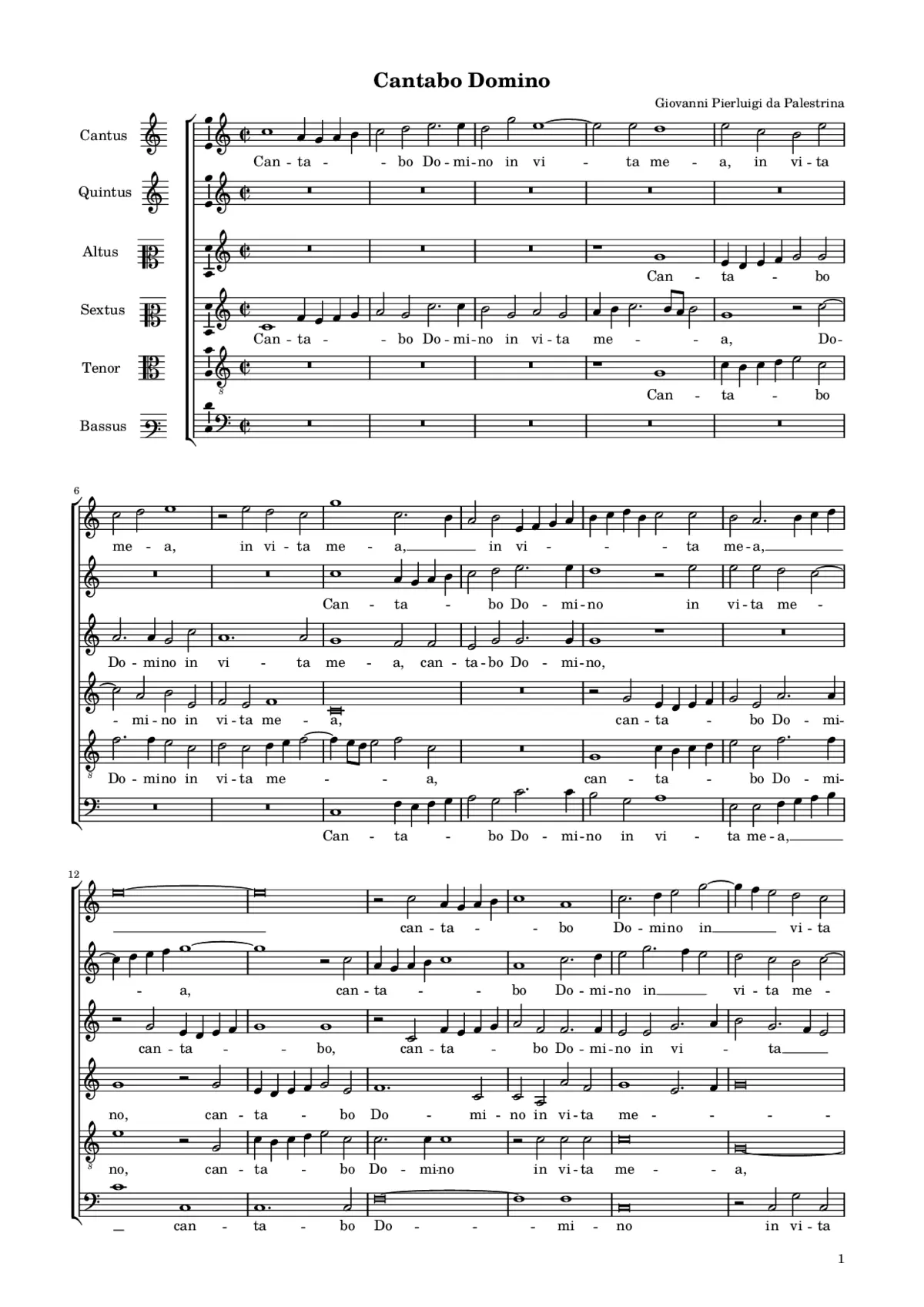 Cantabo Domino - Page 1