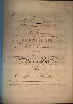 Variations on 'Vous l'ordonnez'