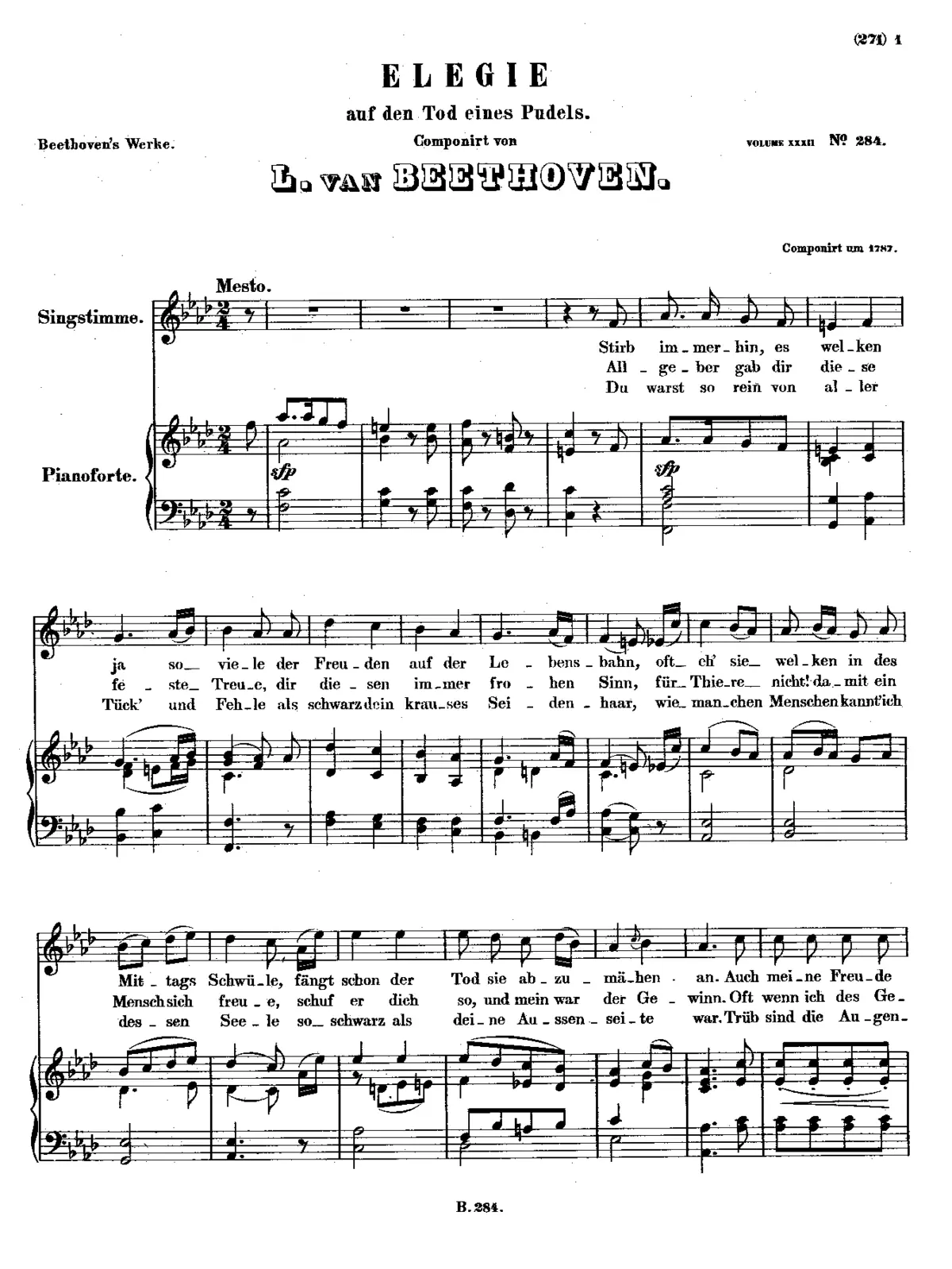 Elegie auf den Tod eines Pudels - Page 1