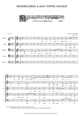 Pseaume 56 - Misericorde a moy povre affligé