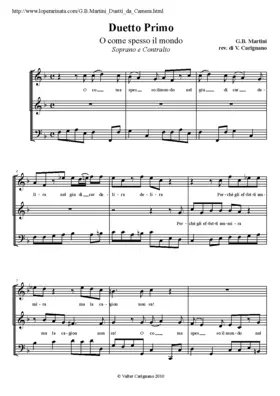 12 Duets, I-Vsmc 278 ; Duetti da Camera